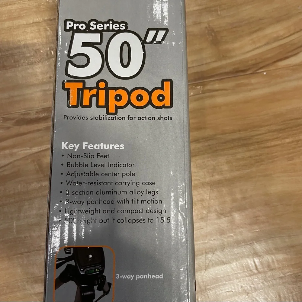 XTech XH50TRS 50-Inch Pro Series Tripod, Open Box, New, For Camcorders/DSLRs